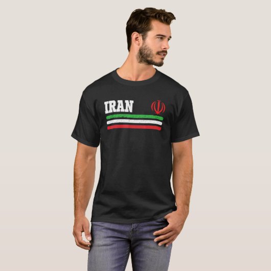 T-shirt Retro Iranian Pride National Flag Of Iran (Devant entier)
