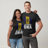 T-shirt Retro It's In My Dna Fingerprint Barbados Drapeau (Unisexe)