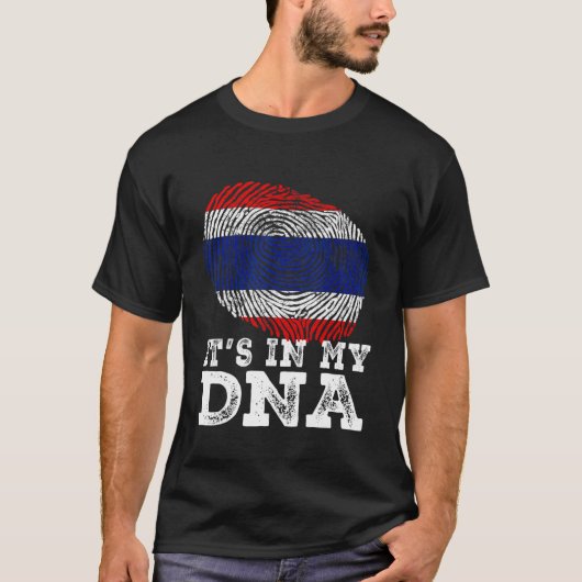 T-shirt Retro It's In My Dna Thailand Drapeau Empreinte (Devant)