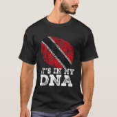 T-shirt Retro It's In My Dna Trinidad And Tobago Flag Fing (Devant)