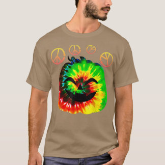T-shirt Retro Jack O Lantern Tie Dye Halloween Hippie Cost