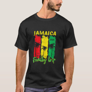 T-shirt Retro Jamaïque Famille Vacances 2024 Jamaican Holi