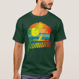 T-shirt Retro Jamaïque Summer Beach Vacances Pour Hommes F