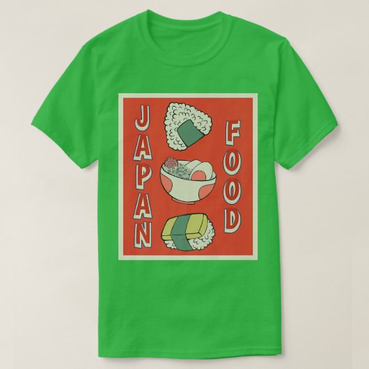 T-shirt Retro Japon Sushi Anime (Design devant)