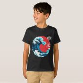 T-shirt Rétro Japonaise Wave Kenpo Karaté Martial Arts Sel (Devant entier)