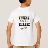 T-shirt Retro Jaune Skateboard Jeune Wild Trois Anniversai (Dos)