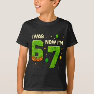 T-shirt Rétro J'avais 6 ans Maintenant j'ai 7 ans Cadeau d