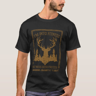 T-shirt Retro Je suis dans la forme, Fit'Ness cerf dans mo