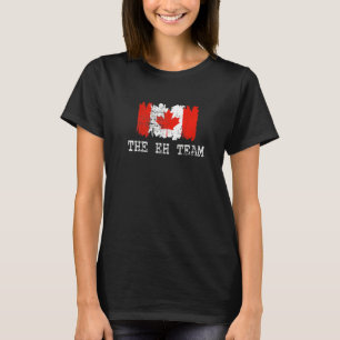 T-shirt Rétro Je Suis Dans L'équipe Eh Drapeau Canadien Fe