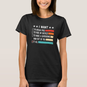 T-shirt Retro Je Veux Casser Gratuitement Pour Faire Le To