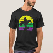 T-shirt Retro Jester Casquette Silhouette Mardi Gras Carni (Devant)