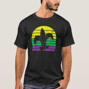 T-shirt Retro Jester Casquette Silhouette Mardi Gras Carni