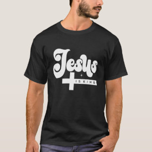 T-shirt Rétro Jésus est roi chrétien - Évangile religieux
