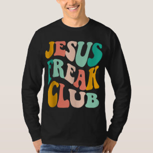 T-shirt Retro Jesus-Freak Club Bible Verse Jesus-Lover Emp