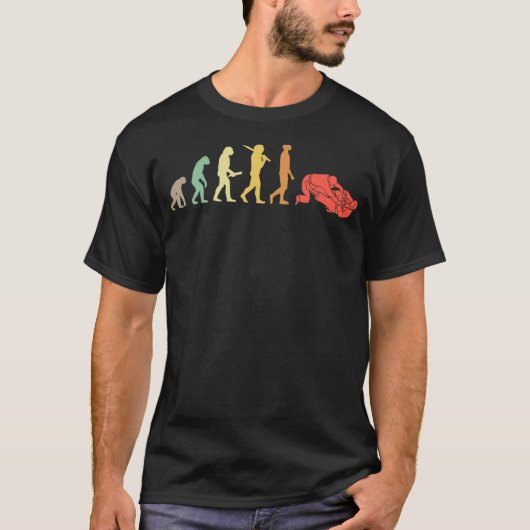 T-shirt Retro Jiu-Jitsu Evolution Don Pour Le Pract Jiu-Ji (Devant)