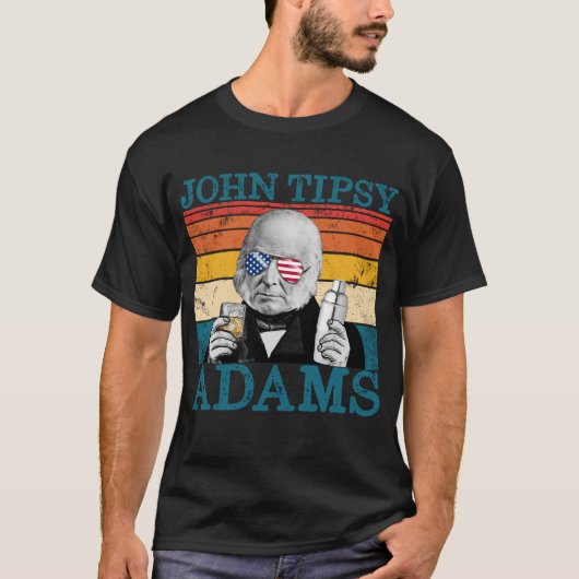 T-shirt Rétro John Tipsy Adams Président John Quincy Adams (Devant)