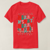 T-shirt Retro Joyeux Noël Famille Correspondant Noël Pyjam (Design devant)