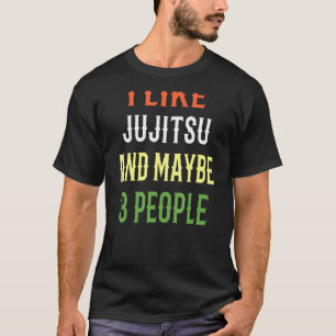 T-shirt Retro Jujitsu Design J'Aime Jujitsu Et Peut-Être 3