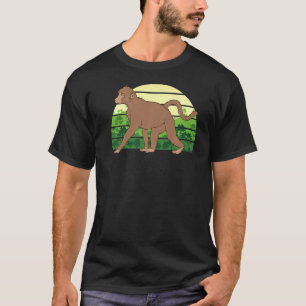 T-shirt Retro Jungle Animaux Chimpanzé Singe