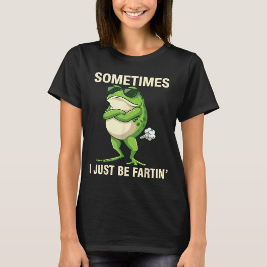 T-shirt Retro Just Sometimes I Farting Frog (Devant)