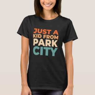 T-shirt Retro Juste Un Enfant De Utah Park City American U