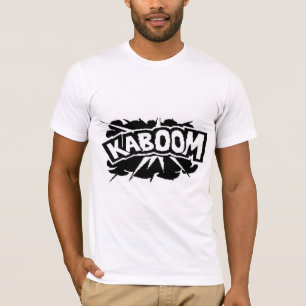 T-shirt Rétro KABOOM ! Souffle - noir et blanc