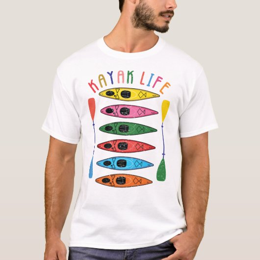 T-shirt Retro Kayak Life (Devant)