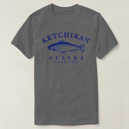 T-shirt Retro Ketchikan Alaska Fishing (Design devant)
