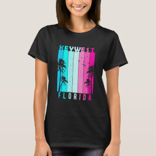 T-shirt Retro Key West Florida Beach Summer Souve tropical