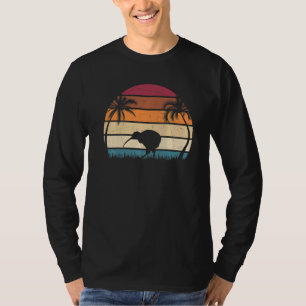 T-shirt Rétro Kiwi Bird Sunset Kiwi Birds Nouvelle-Zélande