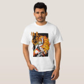 T-shirt Rétro kyojuro rengoku anime (Devant entier)