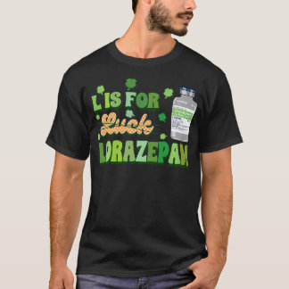 T-shirt Retro L est pour Lorazepam Funny Icu Er Rn Infirmi