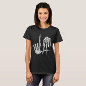 T-shirt Retro La Hands Skeleton Los Angeles Hymne à la mai (Devant entier)