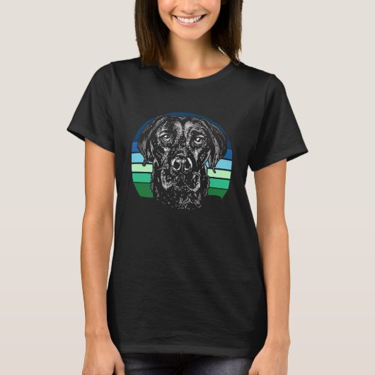 T-shirt Retro Labrador (Devant)
