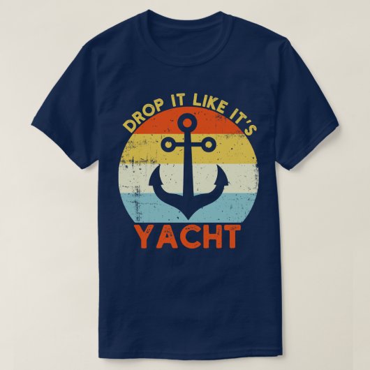 T-shirt Retro Laisser Comme Son Yacht (Design devant)