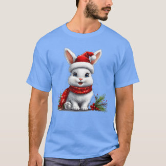 T-shirt Rétro lapin de Noël