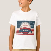T-shirt Retro Las Vegas Skyline (Devant)