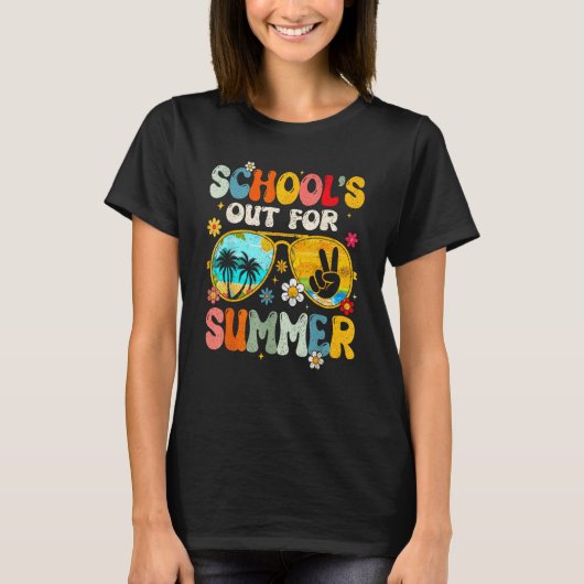 T-shirt Retro Last Day of School s Out For Summer Teacher  (Devant)