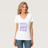 T-shirt Retro Lavender Mom Year Typography (Devant entier)