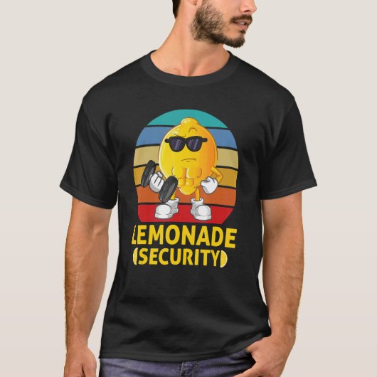 T-shirt Retro Lemonade Security  Lemonade Lemon Stand Secu (Devant)