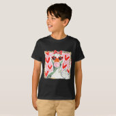 T-shirt Retro Leopard Valentine Goose Funny Nk Coquette Lo (Devant entier)