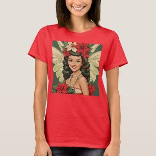 T-shirt Retro les années 50 Tropical Christmas Princesse