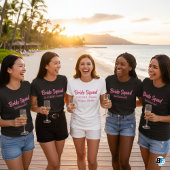 T-shirt Rétro les années 70 Bride Squad Bridesmaid Nom Bac