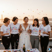 T-shirt Rétro les années 70 Bride Squad Bridesmaid Nom Bac