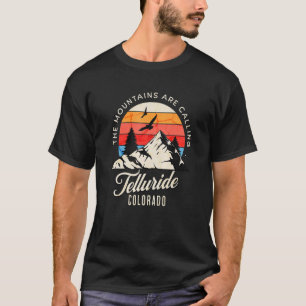 T-shirt Rétro Les Montagnes appellent Telluride Colorado