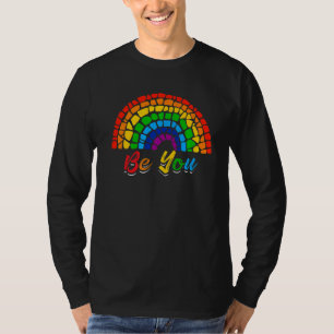 T-shirt Retro Lgbt Rainbow Pride Gay Mois Be Lgbt You Clo