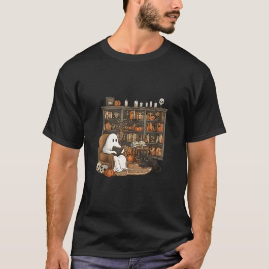 T-shirt Rétro Librairie Librairie Enseignant Boujee Ghost (Devant)