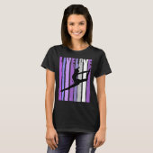 T-shirt Retro Live Love Danse Danse Anniversaire Silhouett (Devant entier)