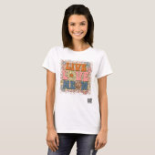 T-shirt Retro Live Love Meow (Devant entier)