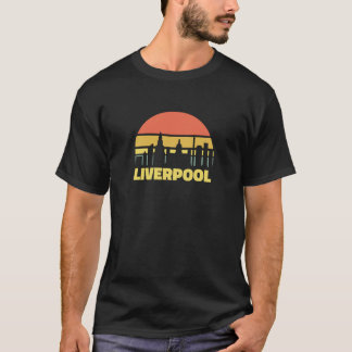 T-shirt Retro Liverpool City Skyline